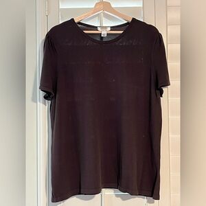 Talbots - Elegant Italian Brown Top